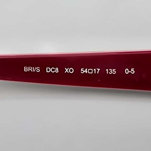 Kate Spade New York Bri DC8 XO Gloss Black on Red Cat Eye Sunglasses Frame 54mm - Picture 8 of 14